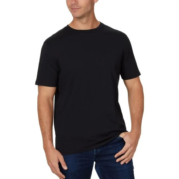 Calvin Klein Mens Beige Dress Tee T-Shirt Crew Neck Cotton Small New a0898 - Picture 1 of 5